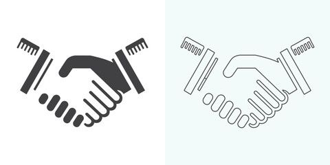 Obraz premium Handshake vector icon. Handshake icon set. business handshake. contact agreement