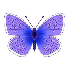 Variegated butterfly, suitable for sticker or icon. Detailed vector illustration. - 728239978
