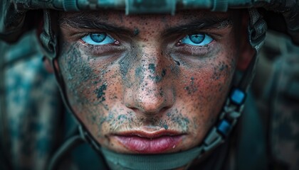 Warrior's Wrath The Face of a Fighter Generative AI