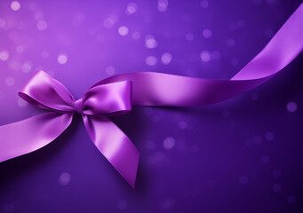 A purple ribbon for world cancer day