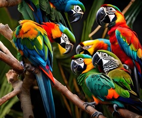 Naklejka premium blue and yellow macaw