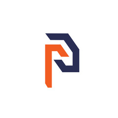 P letter initial vector logo design