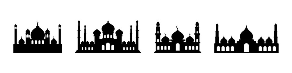 vector mosque silhouette illustration