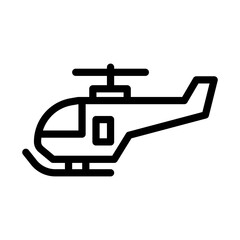 helicopter line icon illustration vector graphic. Simple element illustration vector graphic, suitable for app, websites, and presentations isolated on white background