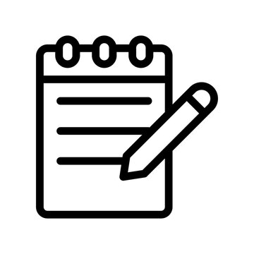 recommend clip art: notes line icon illustration vector graphic. Simple element illustration vector graphic, suitable for app, websites, and presentations isolated on white background