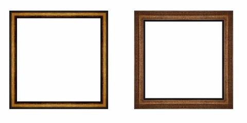 Picture frame isolated on white background.