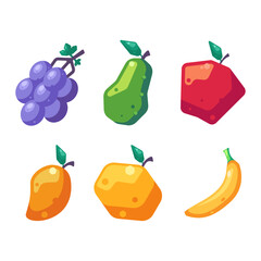 Fruit Flat Set Illustration Design