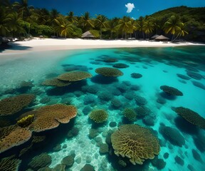 coral reef in the maldives