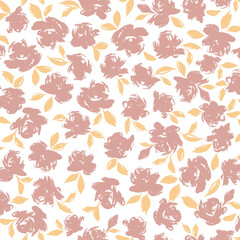 Beautiful and cute rose seamless pattern,