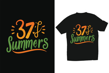 37 Summer, Spring, Summer celebration T-shirt Design and Vector. 