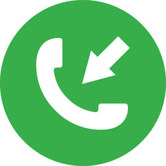 Accept phone symbol sign. Green phone icon. Answer sign vector.