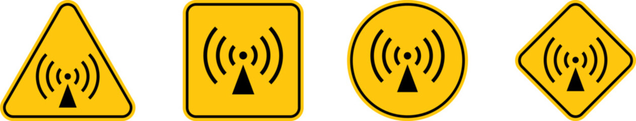 Sign Poison. Danger sign with skull. Toxic, electricity, Radioactive, CO2, EX, Magnet, radiation or chemical Warning icon. Danger Yellow triangle sign with skull and crossbones icon. Symbol of death.