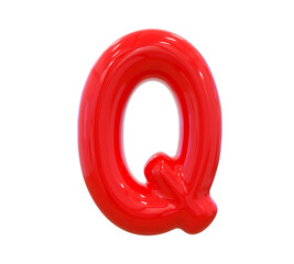 Q Letter Red 3D