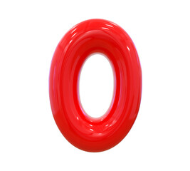 O Letter Red 3D