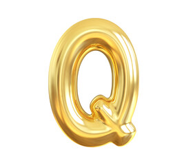 Q Letter Gold 3D