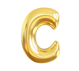 C Letter Gold 3D