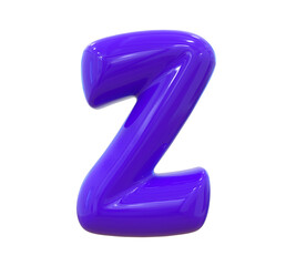 Z Letter Purple 3D