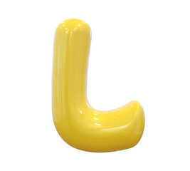 L Letter Yellow 3D