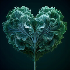 Vegetable Heart: Futurism Abstract for Creative Projects
