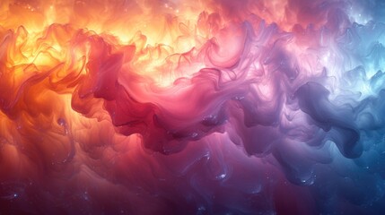 Fototapeta premium Fiery Abstract Fluid Art