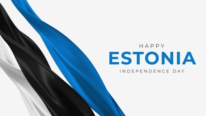 Estonia Independence Day Greeting Card Animation.