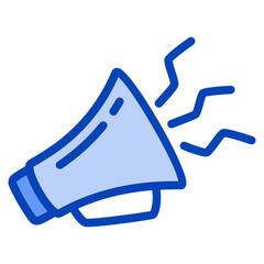 megaphone blue icon