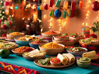 Fototapeta premium Mexican traditional dishes food photo