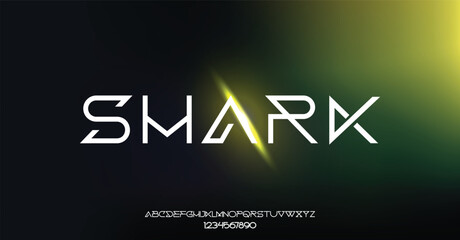 Smarx Modern abstract digital alphabet font. Minimal technology typography, Creative urban sport fashion futuristic font. Trendy typography