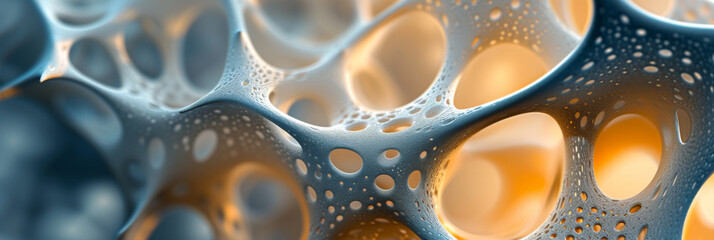 a close up of a cell structure, generative AI