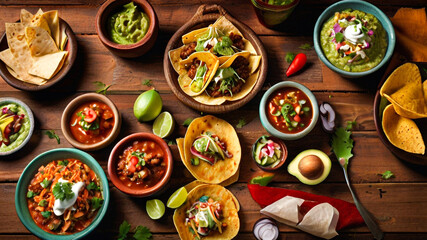 Mexican food traditional dishes 
