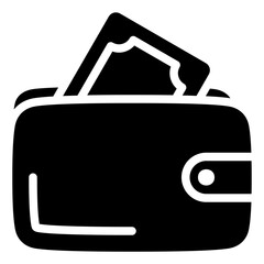 Obraz premium wallet glyph icon