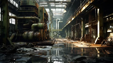 Fotobehang Old abandoned factory © Anaya
