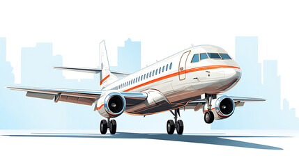 Obraz premium realistic plane in white background