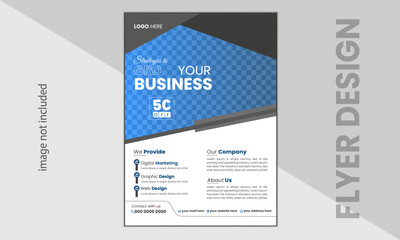 Unique and simple business flyer design template