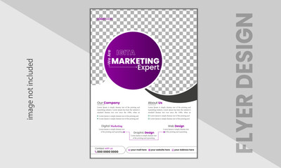 Simple and creative business flyer design template