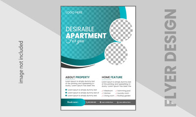 Modern and attractive real estate flyer design template