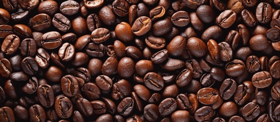 Fototapeta premium Exquisite Coffee Beans Seamless Background Pattern