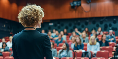 Businesswoman during a trining course