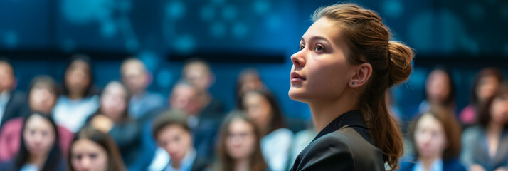 Businesswoman during a trining course