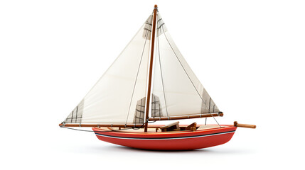 miniature sail boat  made from wood