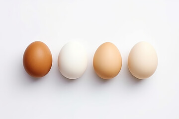 Fresh brown eggs created with Generative AI technology