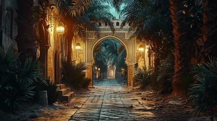 Foto op Plexiglas Night ancient Arabic city © laiba
