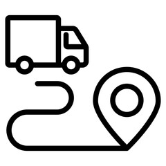 Delivery Services, route delivery icon