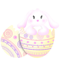easter bunny with egg