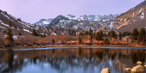Keuken spatwand met foto Purper Scenic landscape of sierra mountains near Sabrina lake ,Bishop California  © SNEHIT PHOTO