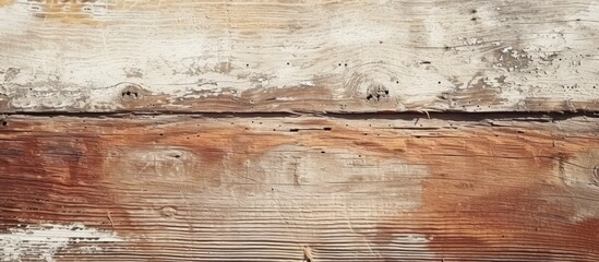 Beautiful Brown and Cream Rough Wood Board Texture on the Surface
