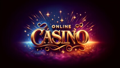 Golden 3d luxury text online casino.