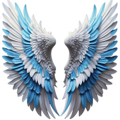 Fototapeta premium Free Photo Beautiful angel wings and light blue color Ai Generated