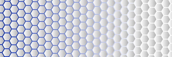 abstract blue and white background with hexagon