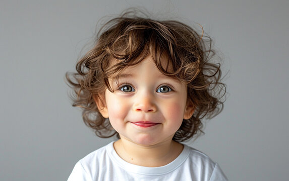 Close Up of Child With Curly Hair
